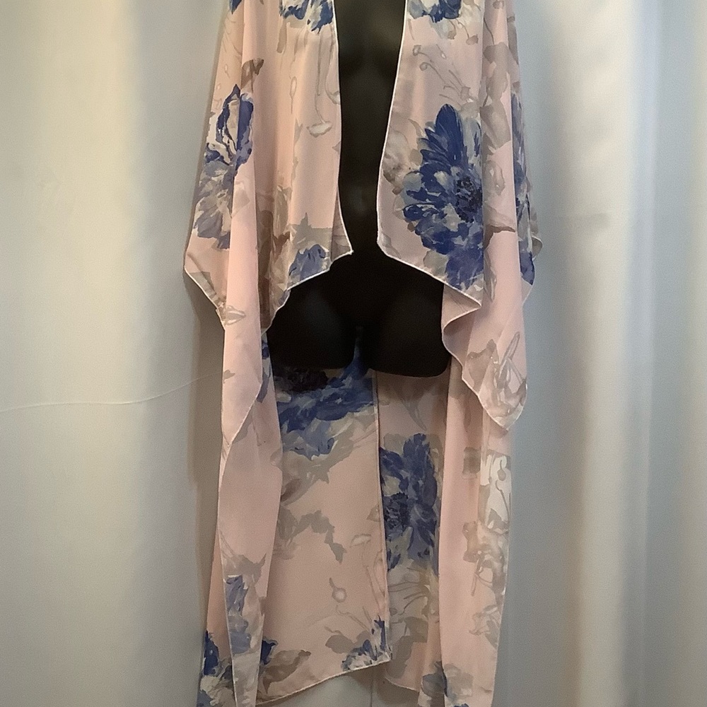 Artisan Robin Barre Kimono Women’s O/S Floral Resort Beachy Sleeves Bohemian